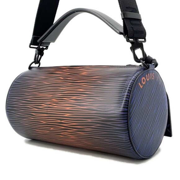 LOUIS VUITTON Soft/Polochon Epi XL/Calf Leather Gradient Electric Sun/Noir - Picture 1 of 13